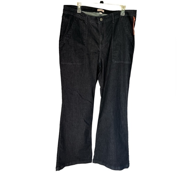 Knox Rose pants jeans‎ stretch dark blue deep pockets sz 17 & 16 NEW flare boho - Picture 1 of 7